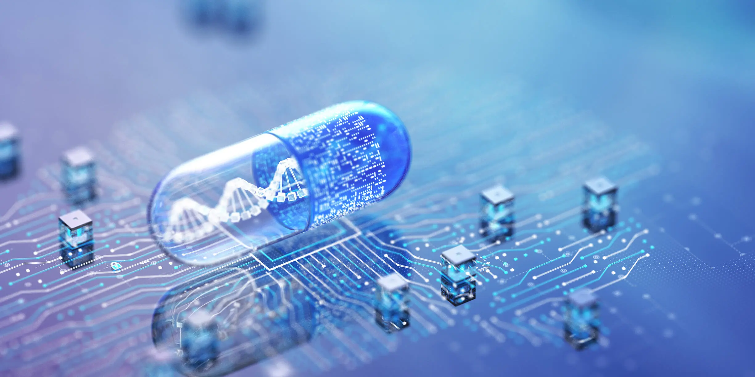 Digital pill on a circuit board