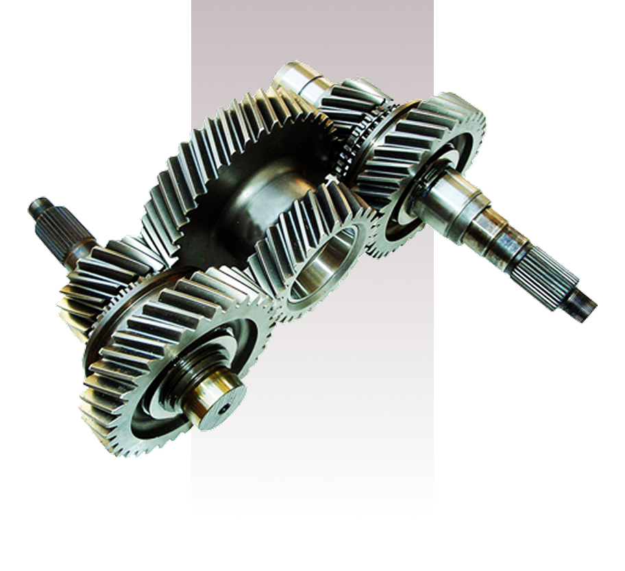 Industrial gear mechanism close-up